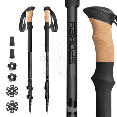 2. Spokey Zodiac trekking poles 105-135 cm three-segment SPK-944817
