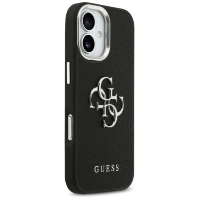 12. Guess Grained Big 4G Classic Logo case for iPhone 17 - black