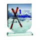 8. Glass trophy with LuxorJet color print, engraving, paint filling and case