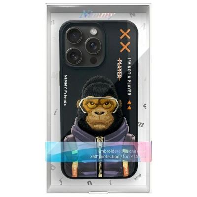9. Nimmy Cool&Cute 2.0 Monkey Case for iPhone 15 Pro Max - Black