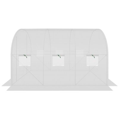 44. GREENHOUSE GARDEN TUNNEL 200X300X200CM PE STRUCTURE WHITE STEEL