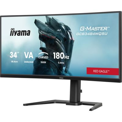 3. IIYAMA monitor 86.4 cm (34") GCB3484WQSU-B1 21:9 2xHDMi+2xDP+USB-C Curved