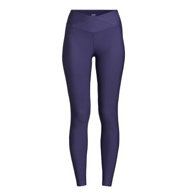 Casall Women's Overlap High Waist Tights Purple