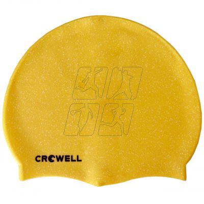 Silicone swimming cap Crowell Recycling Pearl yellow col.7