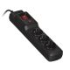 Activejet COMBO surge protector strip 3gb/5m/cz (10A; 2300W) 5m; black