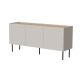 FELLINI chest of drawers 150x40x70 cashmere + oiled oak top