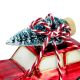 4. MOULDED GLASS CHRISTMAS BAUBLE CAR SASKA GIFT & DECOR