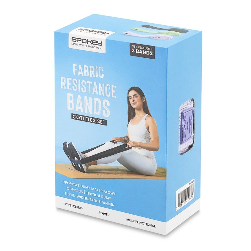 10. Set of 3 Spokey COTI FLEX SET fabric resistance bands