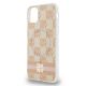 6. DKNY IML Checkered Mono Pattern & Printed Stripes MagSafe case for iPhone 11 / Xr - pink