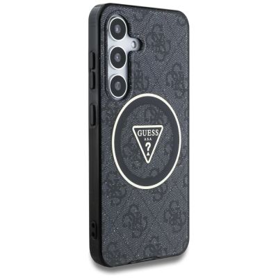 4. Guess 4G Glitter Triangle Buttons MagSafe case for Samsung Galaxy S25 black