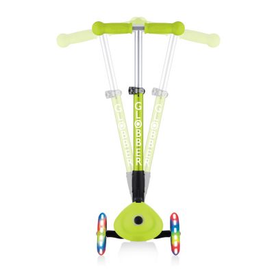 8. Globber Foldable 3-Wheel Scooter Lights Lime Green Jr 437-106