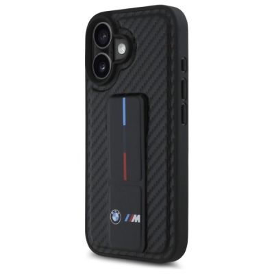 2. BMW M Grip Stand Smooth and Carbon case for iPhone 16 - black