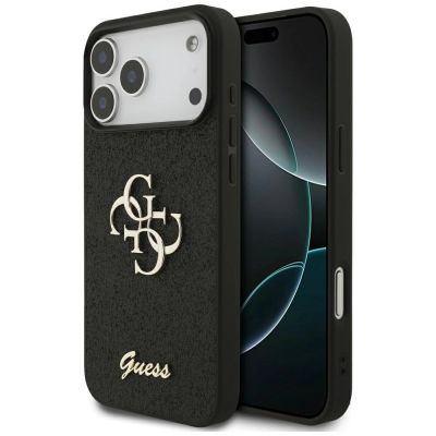 Guess Fixed Glitter Big 4G case for iPhone 17 Pro Max - black