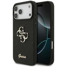 Guess Fixed Glitter Big 4G case for iPhone 17 Pro Max - black