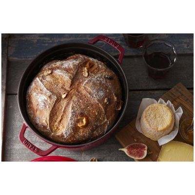 4. Staub Round Cast Iron Pot - 3.8 ltr, Red