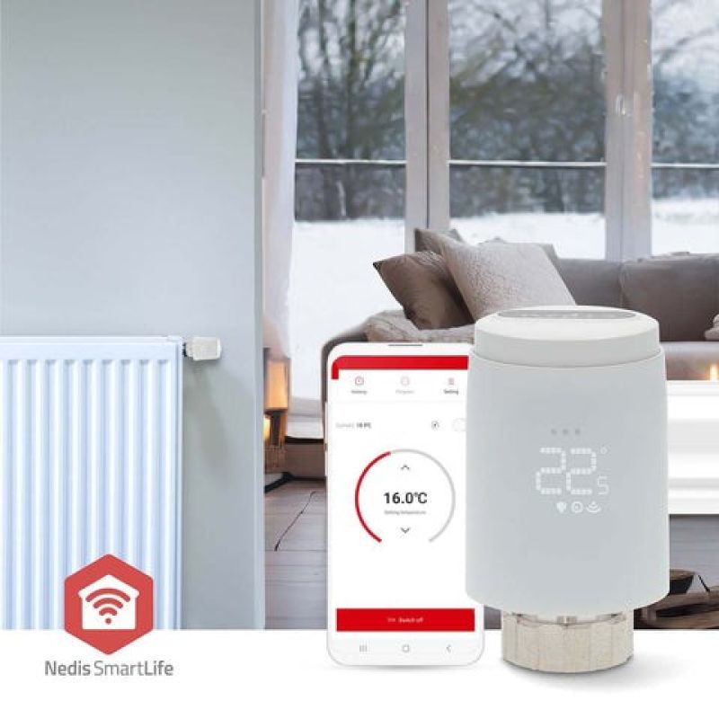 7. Nedis SmartLife ZBHTR20WT ZigBee Smart Radiator Thermostat