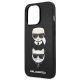 6. Karl Lagerfeld Saffiano Karl&Choupette Head Case for iPhone 13 Pro / 13 - Black