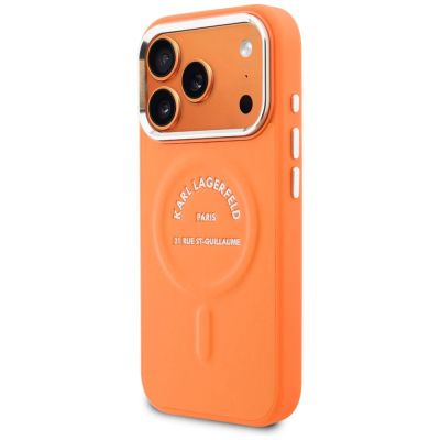 2. Karl Lagerfeld Karl RSG Logo MagSafe Case for iPhone 17 Pro - Orange