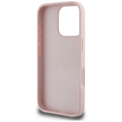 7. Guess Grained Roses Big 4G logo iPhone 16 Pro Max case - pink