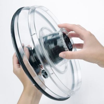 5. OXO 1071497 Salad Dryer Stainless Steel Button