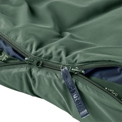 4. Deuter Orbit EL 0C/32F Adult Mummy Sleeping Bag Fabric, Polyethylene Sulfone (PES), Ripstop Green