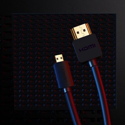 13. Ugreen cable HDMI - micro HDMI cable 19 pin 2.0v 4K 60Hz 30AWG 1.5m black (30102)