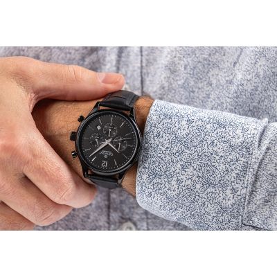 3. Giewont Chronograph Sapphire Black Men's Watch GW6310-A1