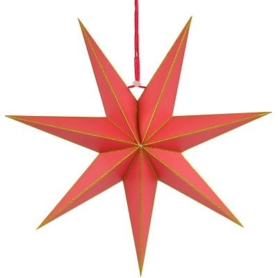 2. PAPER STAR DECORATION 45 CM, 7-POINTED, RED, SASKA GIFT & DECOR