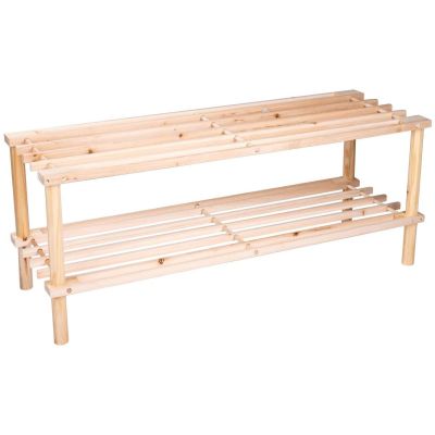 8. SHELVES 2-LEVEL WOODEN SHOE RACK ALPINA