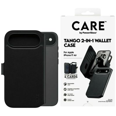 CARE by PanzerGlass Feature Tango 2in1 Wallet Case MagSafe for iPhone Air - Black