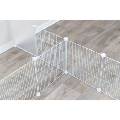 4. Indoor run, for guinea pigs/rabbits, white, 140 x 35 x 70 cm