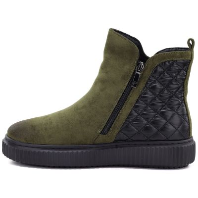 3. Women's insulated green ankle boots Potocki Z25-JE19365