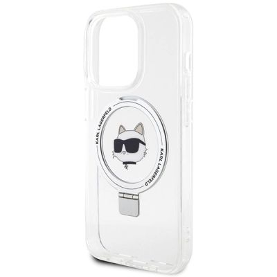 6. Karl Lagerfeld KLHMP15XHMRSCHH iPhone 15 Pro Max 6.7" white/white hardcase Ring Stand Choupette Head MagSafe