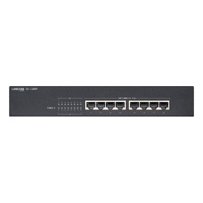 GS-1208P Unmanaged Gigabit Ethernet (10/100/1000) PoE Support 1U Black