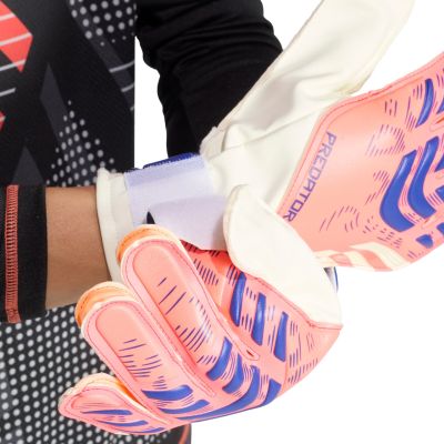 6. adidas Predator Glove Training Goalkeeper Gloves White and Orange JN5355