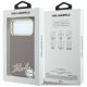 8. Karl Lagerfeld Grained with Resin Signature Logo MagSafe case for iPhone 18 Pro Max / 17 Pro Max - burgundy