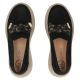 5. Women's leather suede platform shoes, black Filippo DP8293