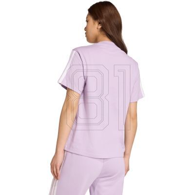 3. adidas Essentials 3-Stripes Cotton Women's T-Shirt Light Purple JV7362