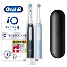 Oral-B iO Series 3n Matt Black/Ice Blue Electric Toothbrush, Type: Rotary, Power: Rechargeable, Modes: Whitening, Daily Clean, Sensitive