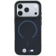 3. BMW M Kevlar Blue Print Ring Metal Logo MagSafe Case for iPhone 18 Pro / 17 Pro - Black