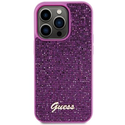 3. Guess Disco Metal Script case for iPhone 15 Pro - pink