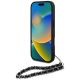 4. Karl Lagerfeld Saffiano Crystals w/Chain iPhone 16 Pro Max Case - Black