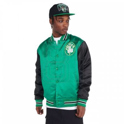 5. Mitchell & Ness NBA Boston Celtics Primetime Heavyweight Satin Jacket Vintage Logo Celtics M JK8453-BCEKYGN