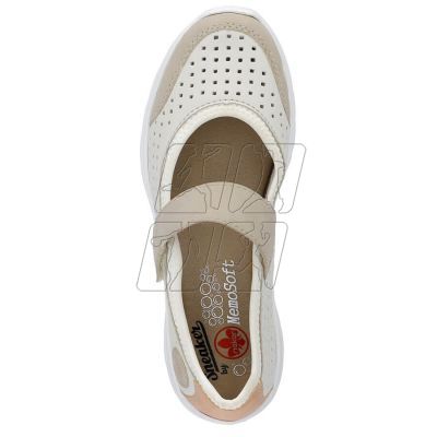 12. Comfortable openwork shoes Rieker W RKR575A, beige