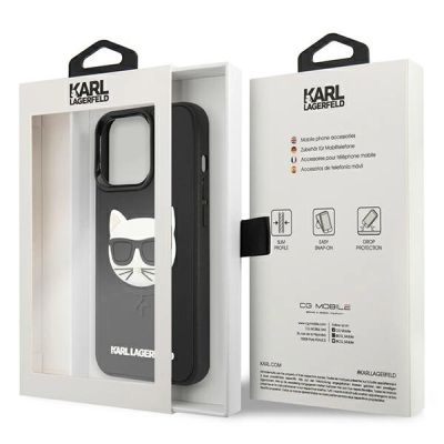 8. Karl Lagerfeld 3D Rubber Choupette Case for iPhone 13 Pro / iPhone 13 - Black