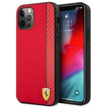 Ferrari FESAXHCP12LRE iPhone 12 Pro Max 6.7" red/red hardcase On Track Carbon Stripe