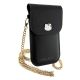 5. Hello Kitty Leather Metal Logo Chain bag - black