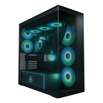 Arctic Xtender Schwarz Glasfenster case ohne GPU mount