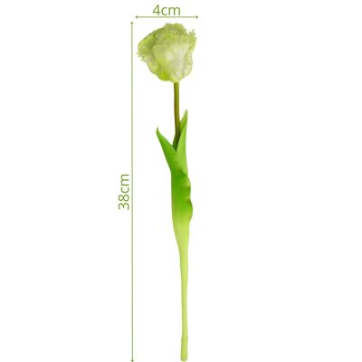 11. WHITE TULIP 38CM LIFE-LIKE SPRING DECORATION