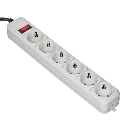 3. GEMBIRD SURGE PROTECTOR POWER STRIP 6XSCHUKO, 3M, GRAY